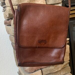 Ellington Rich Brown Leather Crossbody Bag